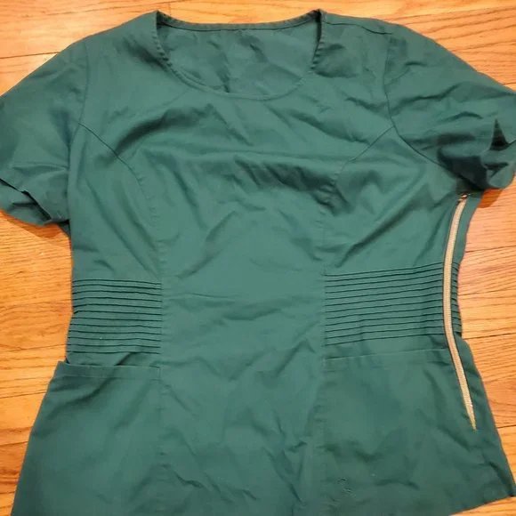 Jaanuu | Tops | Hunter Green Original Moto Scrub Top | Poshmark